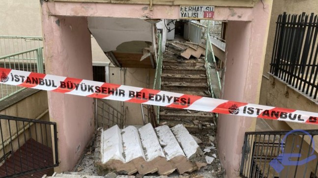 İstanbul Avcılar’da merdivenleri çöken bina mühürlendi
